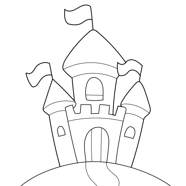 Kasteel | Online kleurplaten voor kinderen