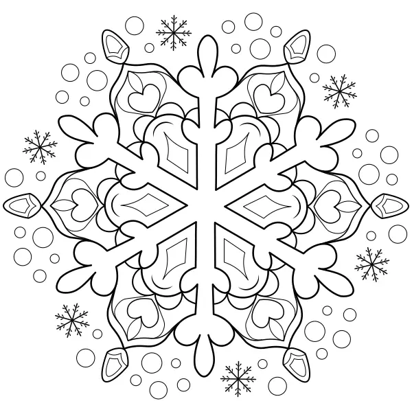Wintermandala | Online kleurplaten voor kinderen