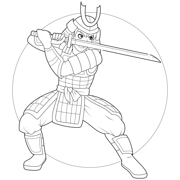 Samurai | Online kleurplaten voor kinderen
