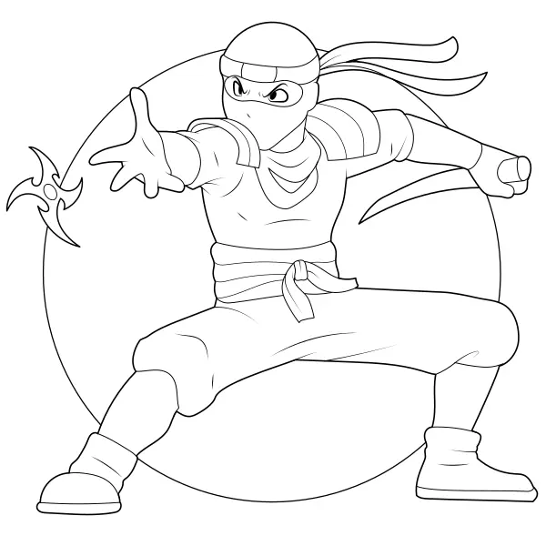 Ninja | Online kleurplaten voor kinderen