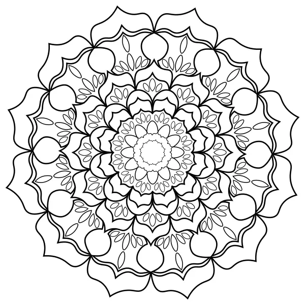 Mandala – bloem | Online kleurplaten voor kinderen