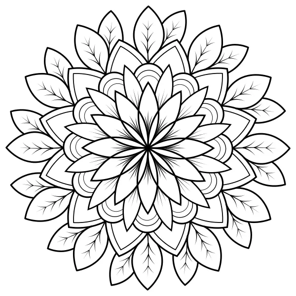 Mandala – bloem | Online kleurplaten voor kinderen