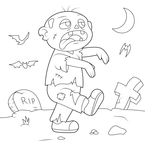 Zombie | Online kleurplaten voor kinderen