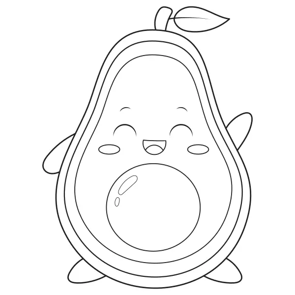Avocado | Online kleurplaten voor kinderen