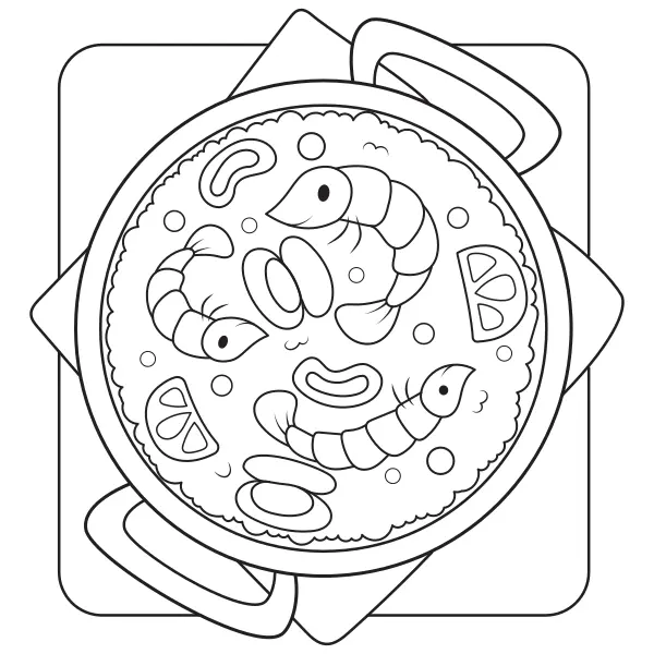 Paella | Online kleurplaten voor kinderen