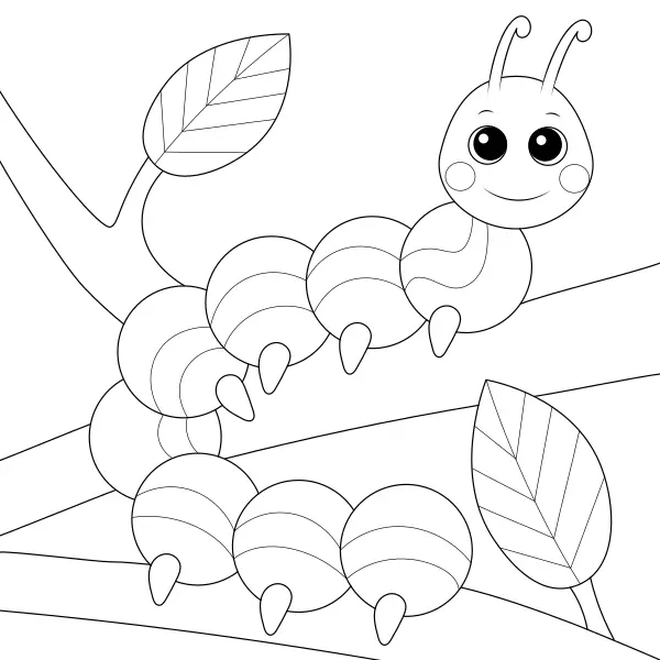 Rups | Online kleurplaten voor kinderen
