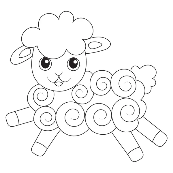 Schapen | Online kleurplaten voor kinderen