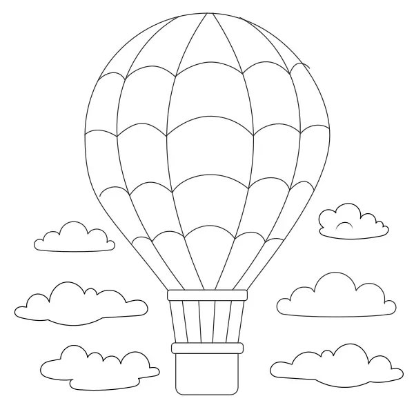 Heteluchtballon | Online kleurplaten voor kinderen