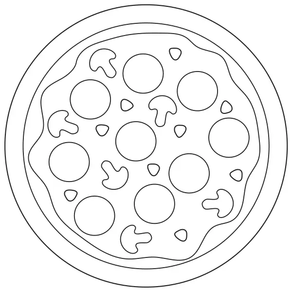 Pizza | Online kleurplaten voor kinderen