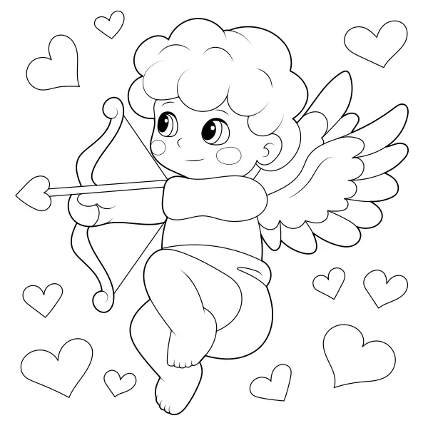 Engel Amor | Online kleurplaten voor kinderen