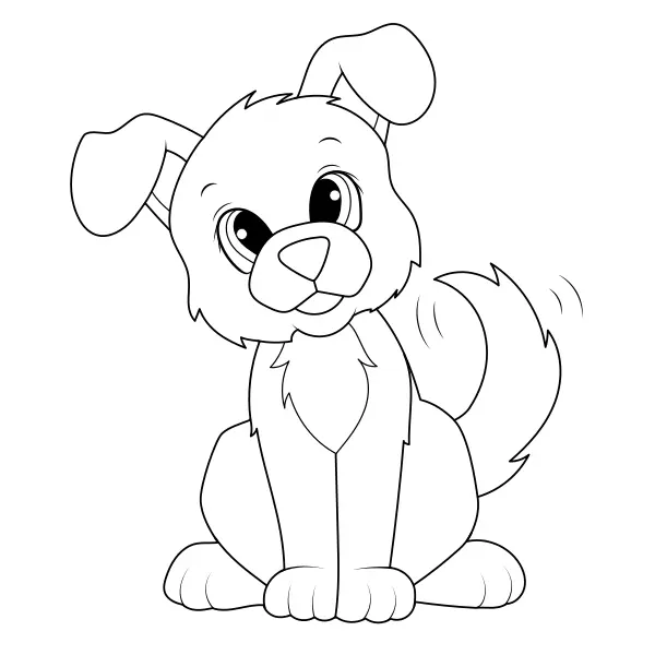 Puppy | Online kleurplaten voor kinderen