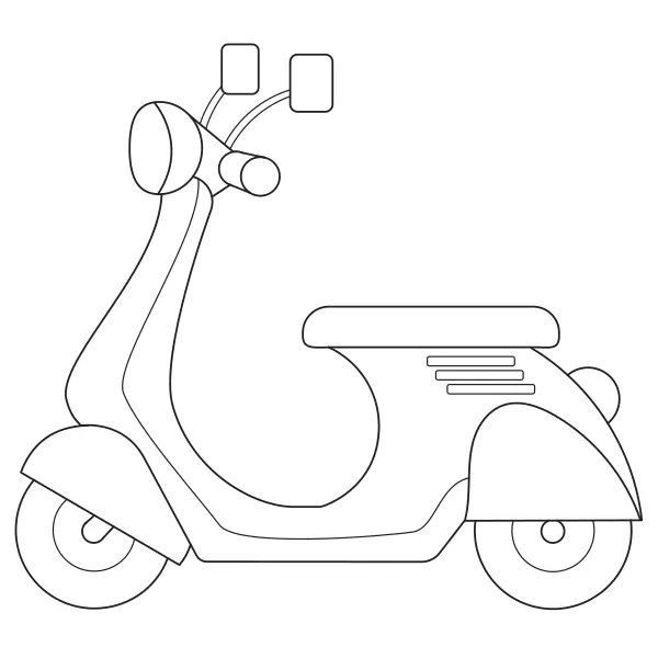 Scooter | Online kleurplaten voor kinderen