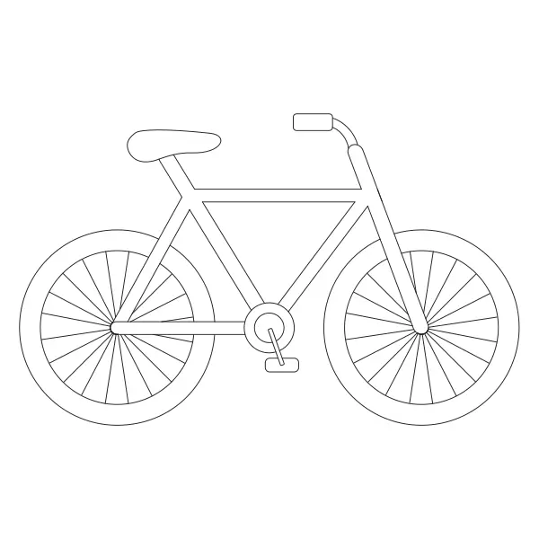 Fiets | Online kleurplaten voor kinderen