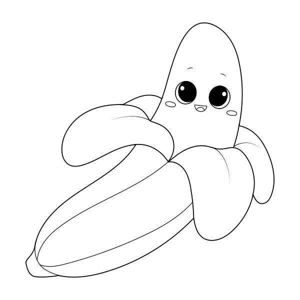 Banaan | Online kleurplaten voor kinderen