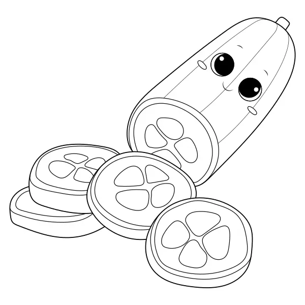 Komkommer | Online kleurplaten voor kinderen