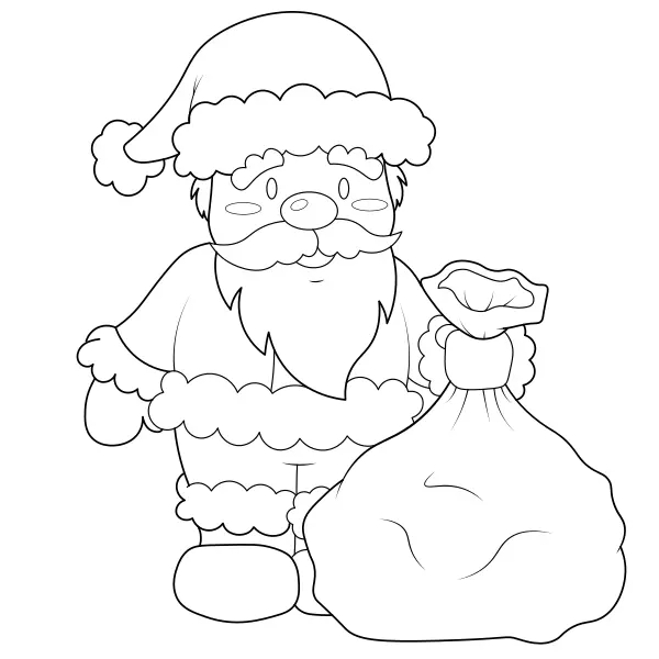 De Kerstman | Online kleurplaten voor kinderen