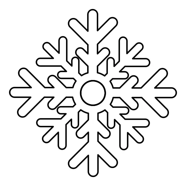 Sneeuwvlok | Online kleurplaten voor kinderen