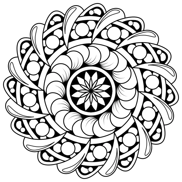 Mandala met klauwen | Online kleurplaten voor kinderen