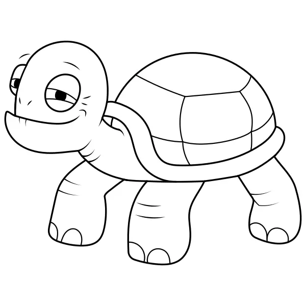 De oude schildpad | Online kleurplaten voor kinderen