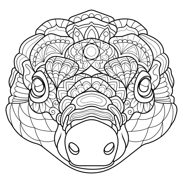 Mandala – Pangolin | Online kleurplaten voor kinderen
